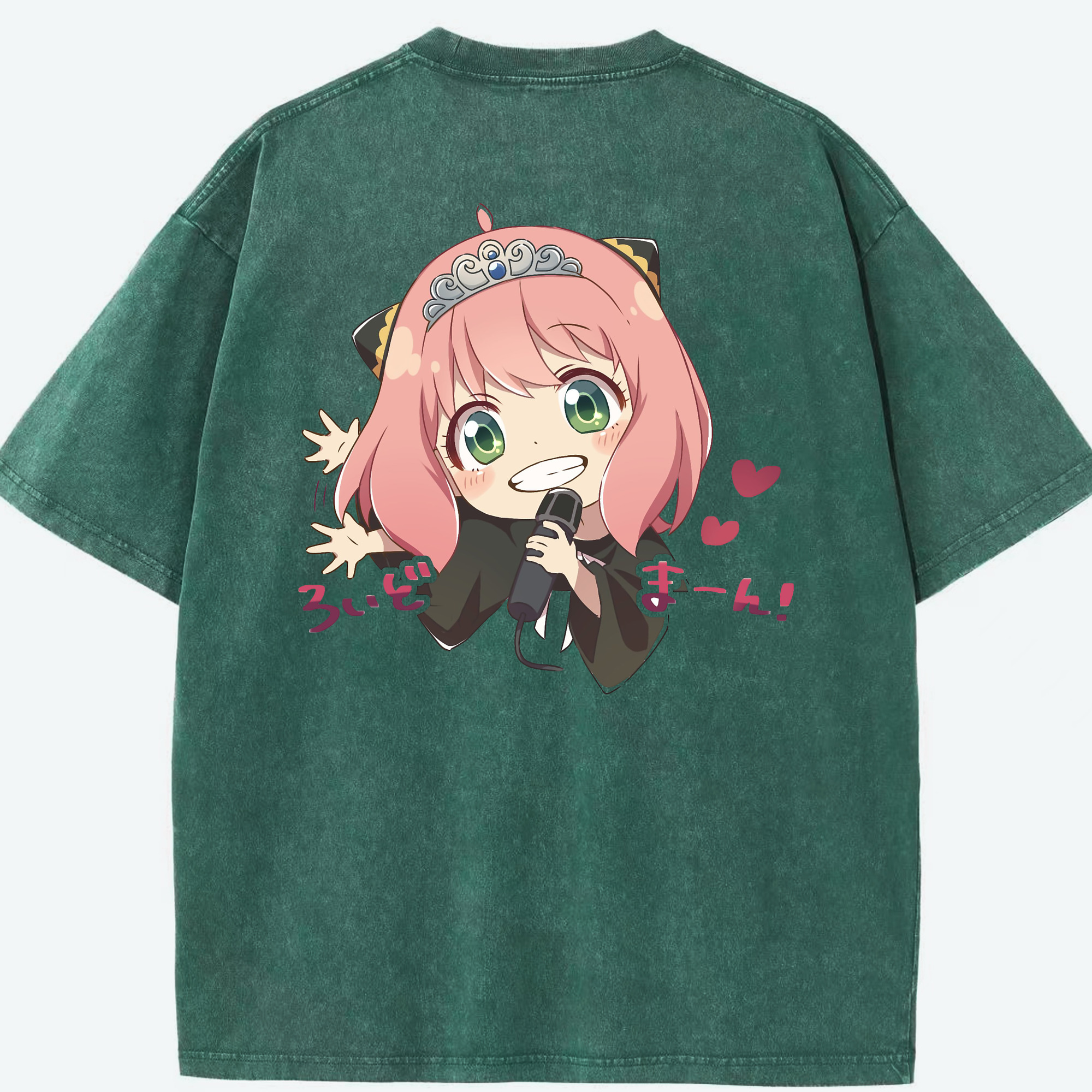 （画像用） SPY×FAMILY间谍家家酒 綿100% ヴィンテージ風 半袖Tシャツ（背面プリント）